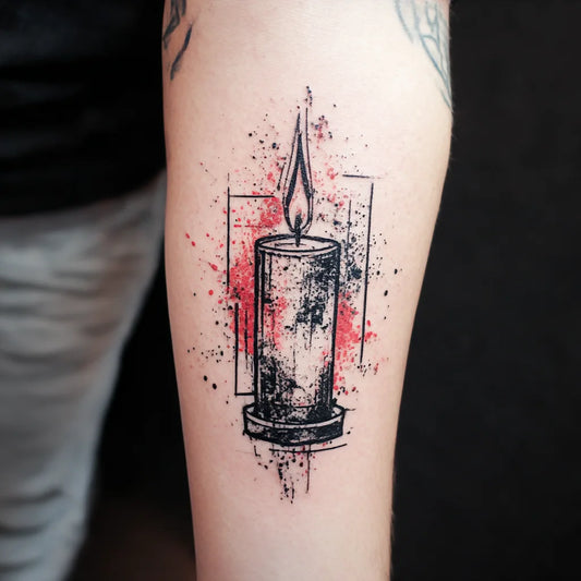 Trash Polka Candle Tattoo