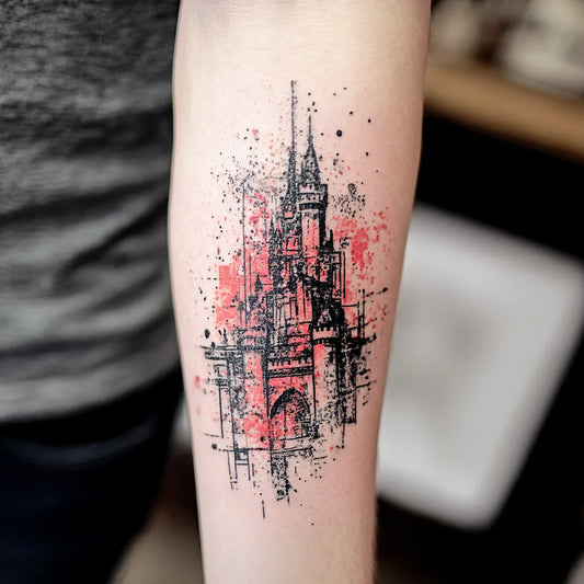 Trash Polka Castle Tattoo