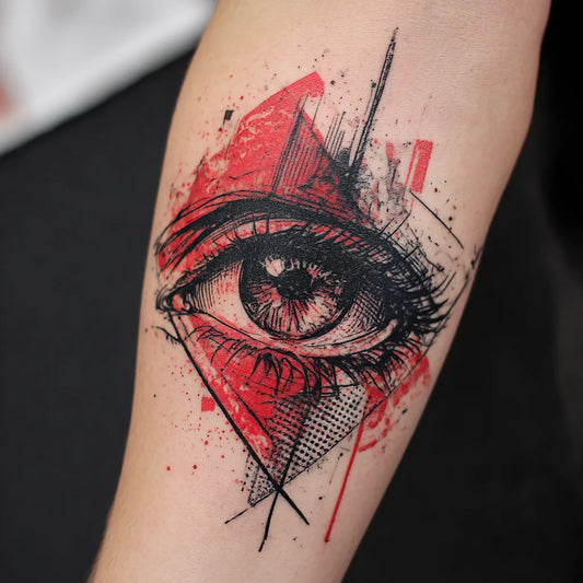 Trash Polka Eye Tattoo