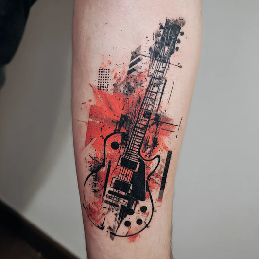 Trash Polka Guitar Tattoo