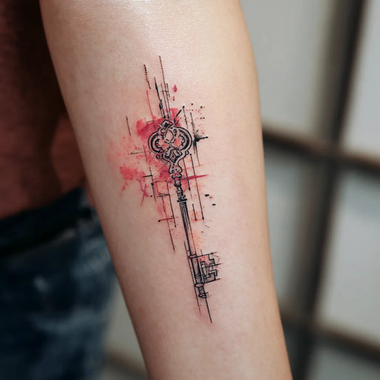 Trash Polka Key Tattoo