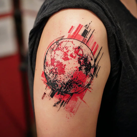Trash Polka Moon Tattoo