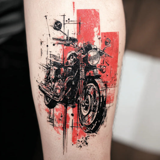 Trash Polka Motorcycle Tattoo