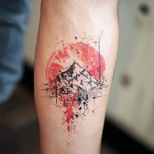 Trash Polka Mountain Tattoo
