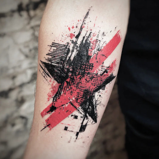 Trash Polka Star Tattoo