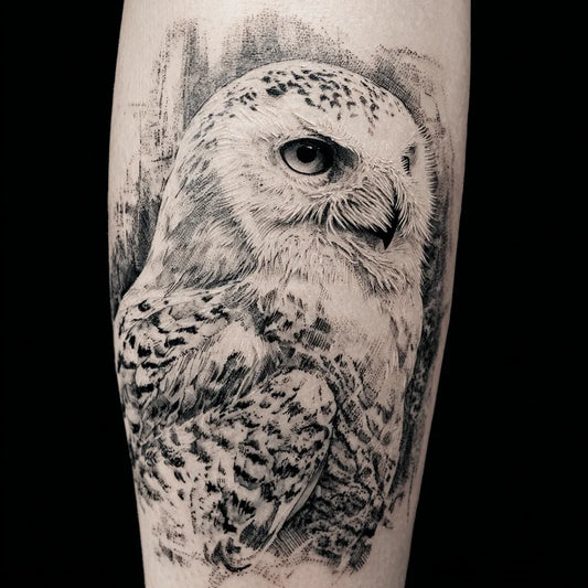 White Snowy Owl Tattoo