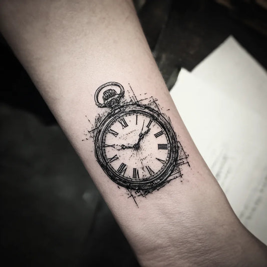 Wrist Clock Tattoo for Women