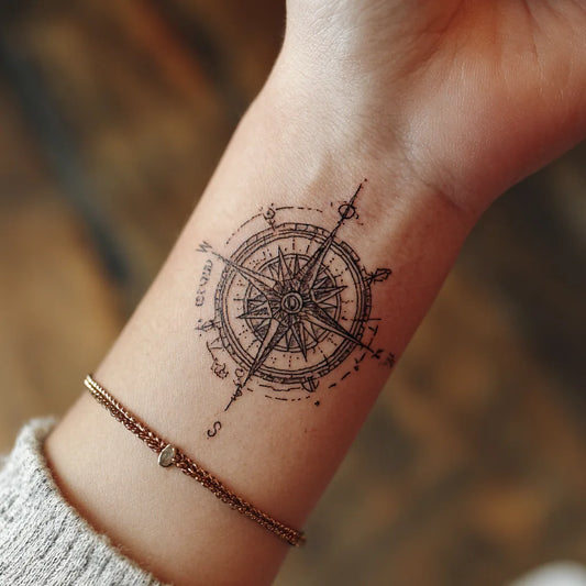 Wrist Compass Tattoo for Women
