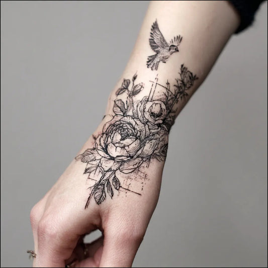Wrist Half Sleeve Tattoo for Women