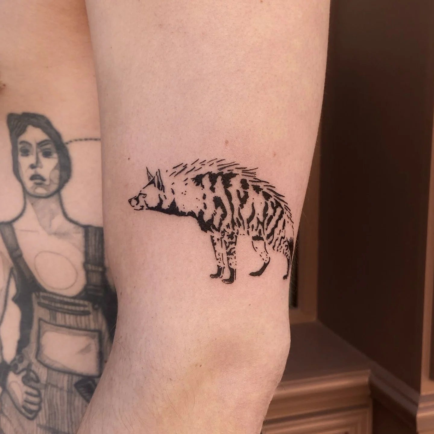 porcupine blackwork tattoo